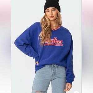 Edikted Dallas v neck sweatshirt women’s small
